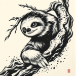 Japanese Sloth Tattoo