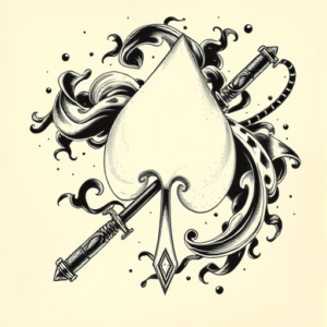 Japanese Spade Tattoo