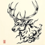 Japanese Stag Tattoo