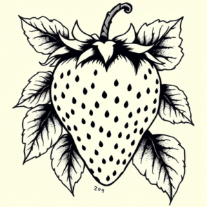 Japanese Strawberry Tattoo