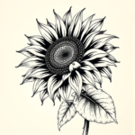 Japanese Sunflower Tattoo