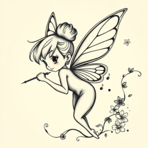 Japanese Tinkerbell Tattoo