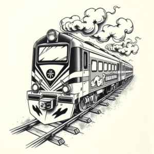 Japanese Train Tattoo