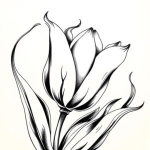 Japanese Tulip Tattoo