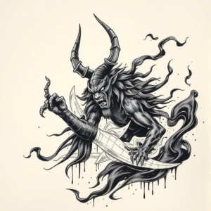 Japanese Wendigo Tattoo