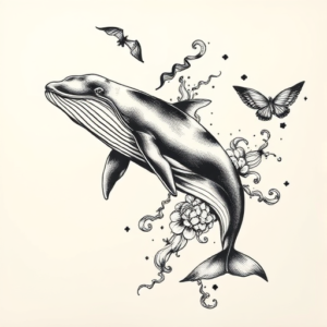 Japanese Whale Tattoo