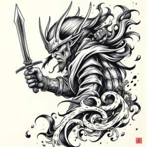 Japanese Witcher Tattoo