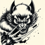 Japanese Wolverine Tattoo
