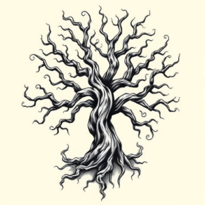 Japanese Yggdrasil Tattoo