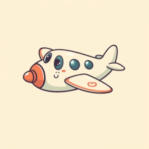 Kawaii Airplane Tattoo