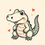 Kawaii Alligator Tattoo