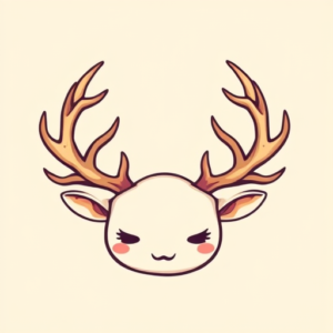 Kawaii Antler Tattoo