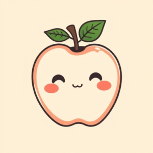 Kawaii Apple Tattoo