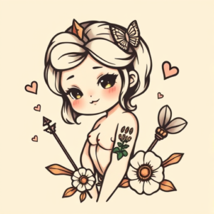 Kawaii Artemis Tattoo