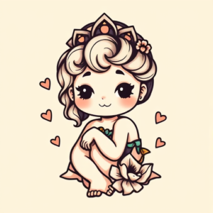 Kawaii Athena Tattoo