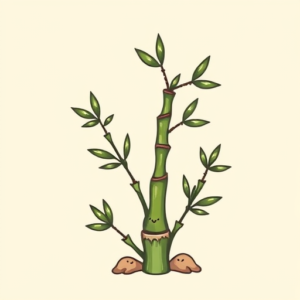 Kawaii Bamboo Tattoo