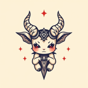 Kawaii Baphomet Tattoo