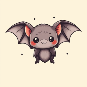 Kawaii Bat Tattoo