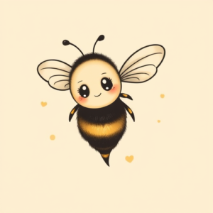 Kawaii Bee Tattoo