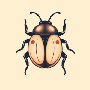 Kawaii Beetle Tattoo