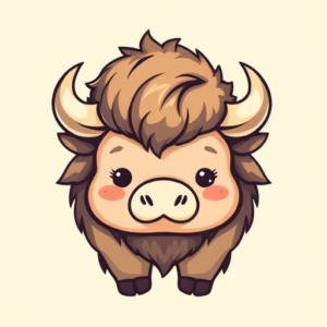 Kawaii Bison Tattoo