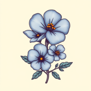 Kawaii Bluebonnet Tattoo