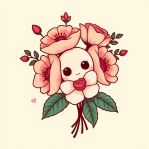 Kawaii Bouquet Tattoo