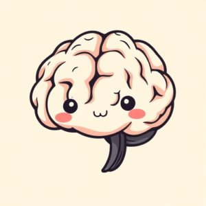 Kawaii Brain Tattoo