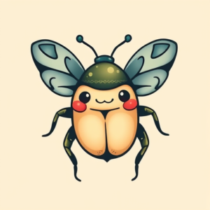 Kawaii Bug Tattoo