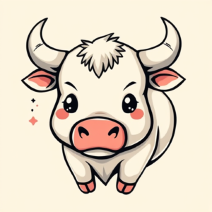 Kawaii Bull Tattoo