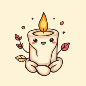 Kawaii Candle Tattoo