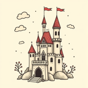 Kawaii Castle Tattoo