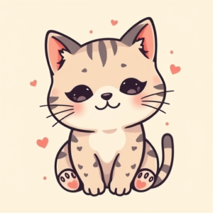 Kawaii Cat Tattoo