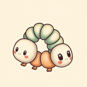 Kawaii Caterpillar Tattoo