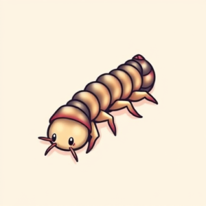 Kawaii Centipede Tattoo