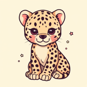 Kawaii Cheetah Tattoo