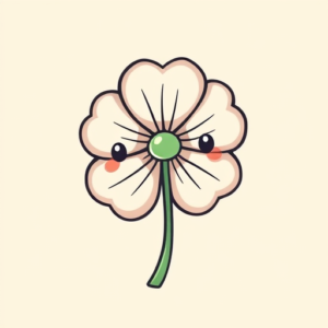 Kawaii Clover Tattoo