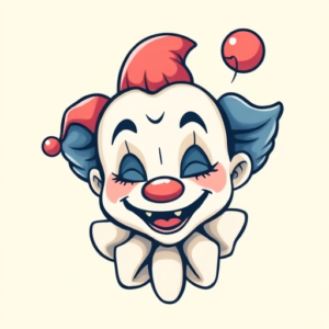 Kawaii Clown Tattoo