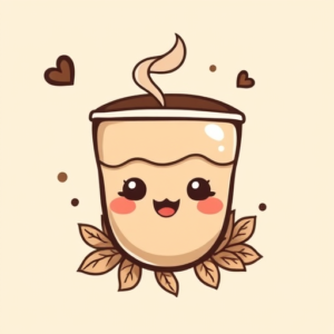 Kawaii Coffee Tattoo