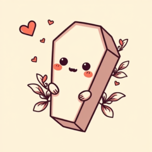 Kawaii Coffin Tattoo