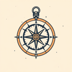 Kawaii Compass Tattoo