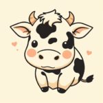 Kawaii Cow Tattoo
