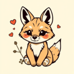 Kawaii Coyote Tattoo