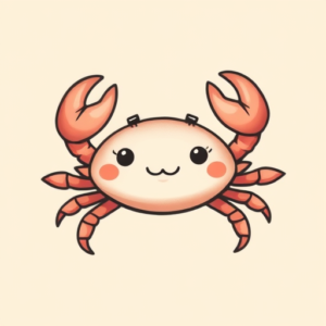 Kawaii Crab Tattoo