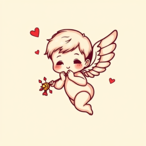 Kawaii Cupid Tattoo