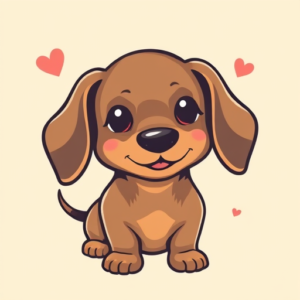 Kawaii Dachshund Tattoo