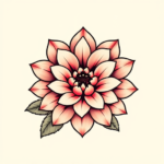 Kawaii Dahlia Tattoo