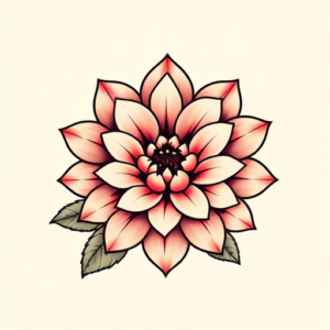 Kawaii Dahlia Tattoo