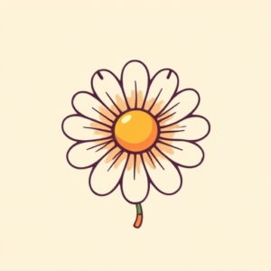 Kawaii Daisy Tattoo