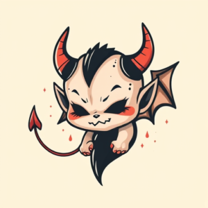 Kawaii Devil Tattoo
